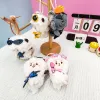 Xiyangyang Creative 4-inch plush pendant, claw machine doll, key pendant, car schoolbag hanging decoration, gift, cartoon transformation keychain, dress-up doll pendant, plush toy, cute wholesale Specification image